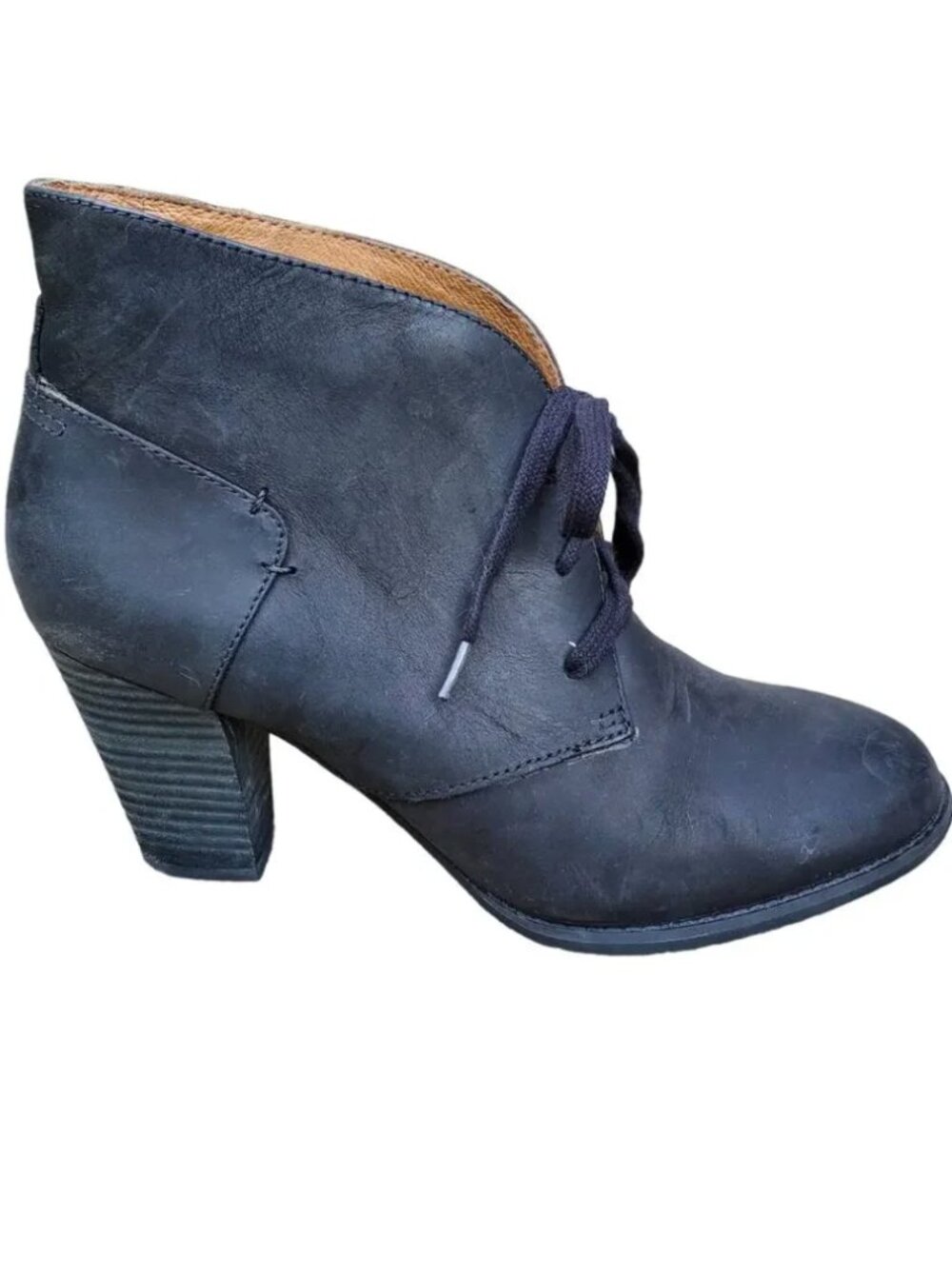 Clarks Black Leather Lace Up Boot Grunge Whimsigoth Academia Ankle Bootie Sz 8.5